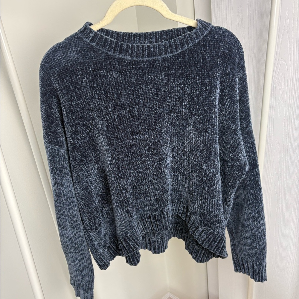 Mossimo Supply Co. Navy Crew Neck Chenille Sweater - Picture 1 of 3